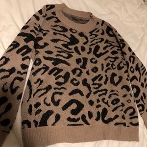 Tan Leopard Sweater